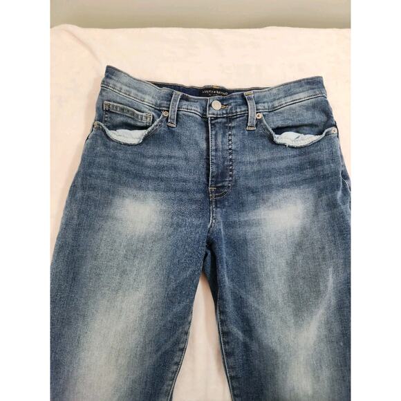 Lucky Brand Jeans Womens 12 / 31 Ankle 30 X 26 Blue Ava Mid Rise Skinny Whiskers - Picture 2 of 12
